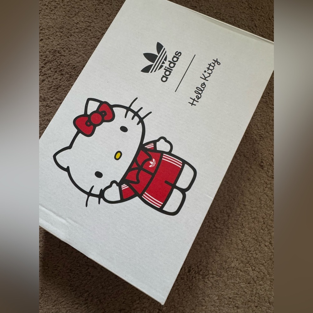 adidas White and Red Hello Kitty Sneakers